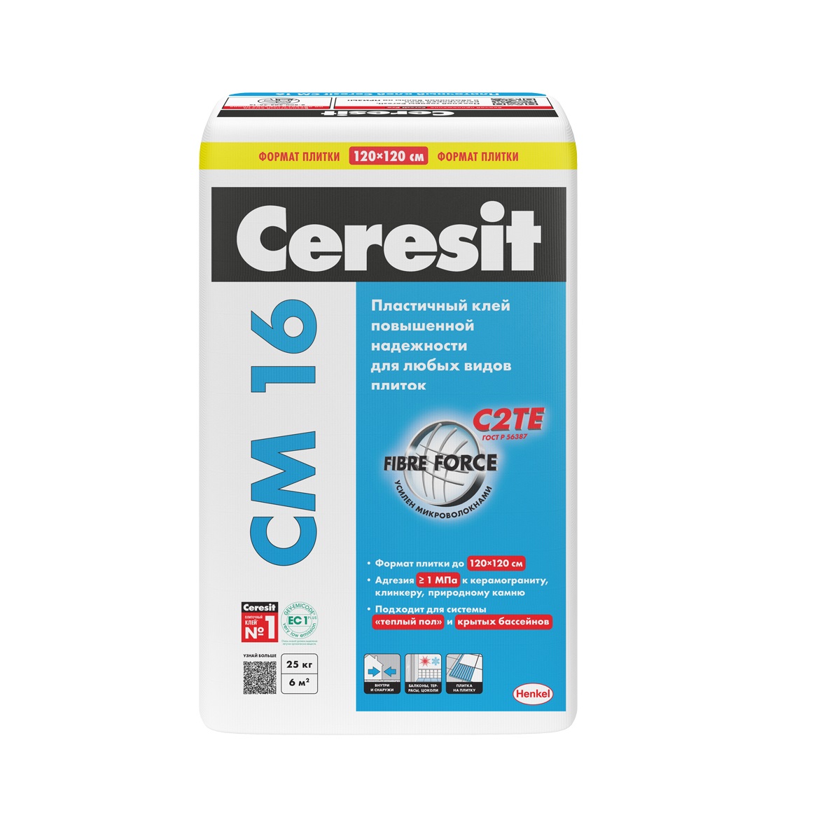Клей Ceresit CM 16 для плитки эластичный (25кг)