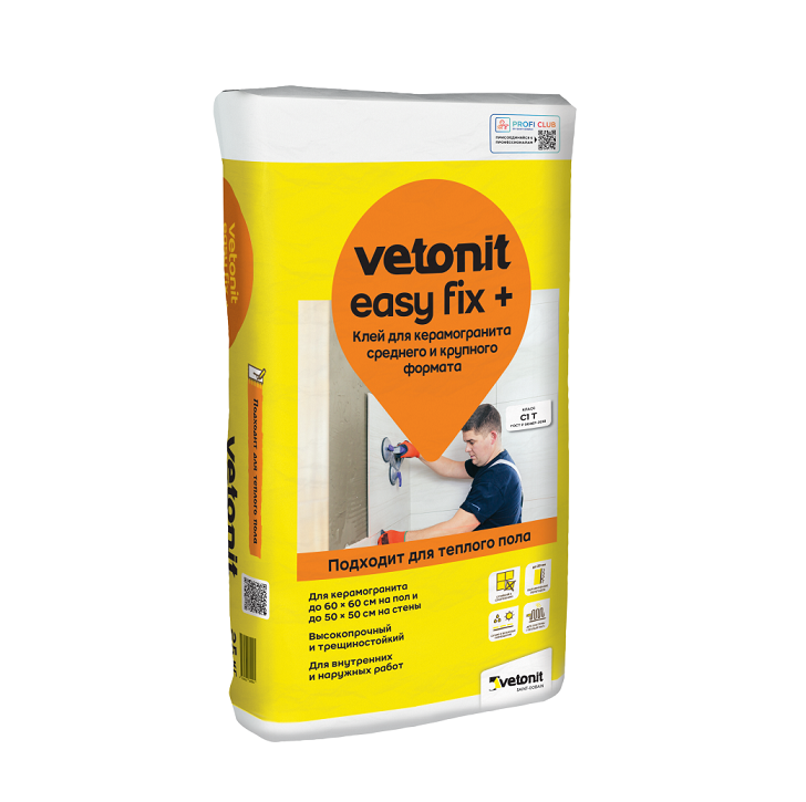 Клей Weber.Vetonit Easy Fix+ для плитки (25кг)