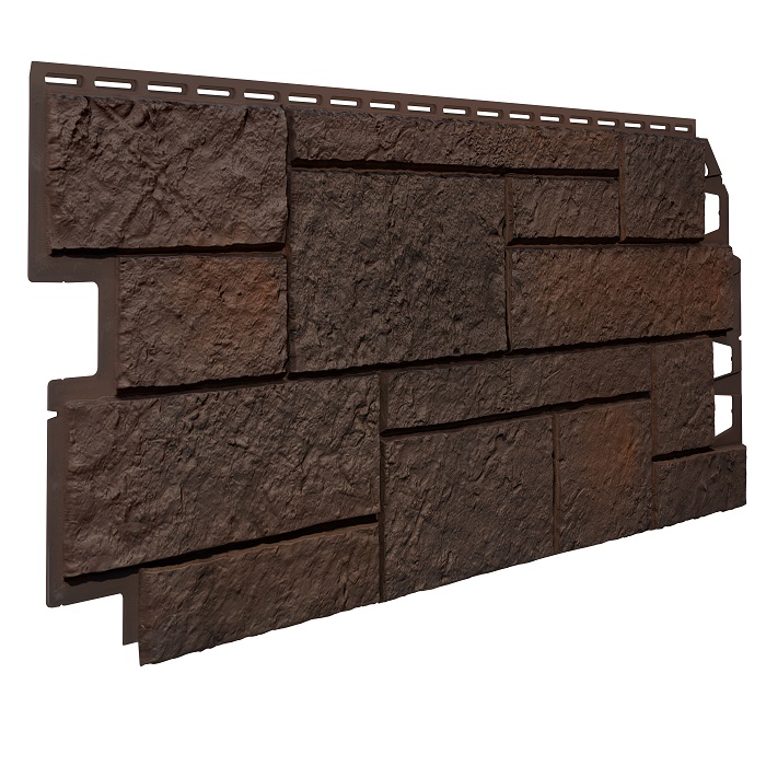Фасадные панели ТН Песчаник темно-коричневый, 1000х420 мм/ 0,42м2