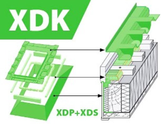 Комплект гидро- и пароизоляции Fakro XDK 134х98 см