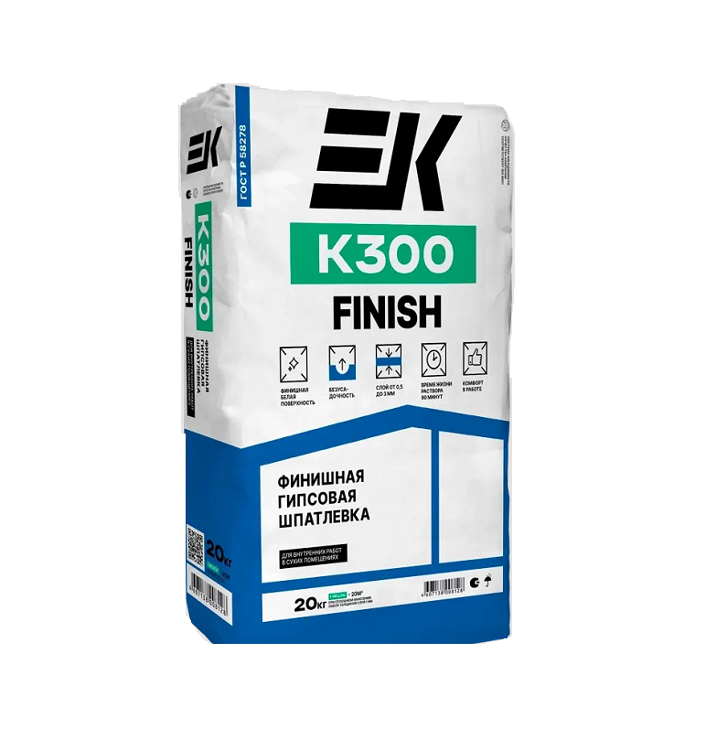 Шпаклевка гипсовая ЕК K300 FINISH финишная (3кг)