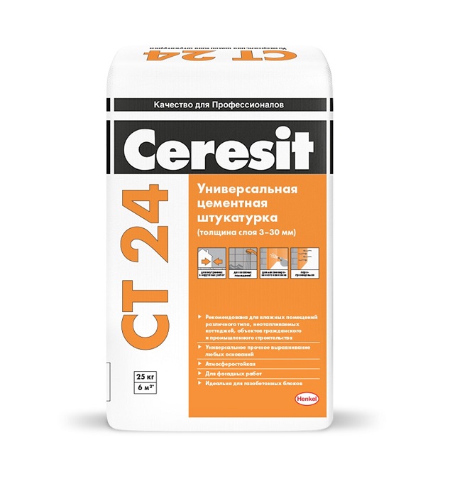 Штукатурка цементная Ceresit СТ 24 (25кг)