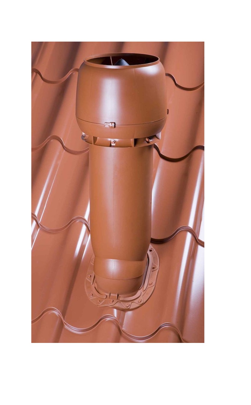 Вентиляционный выход Vilpe 160/225/700, коричневый RR32  (с колпаком)