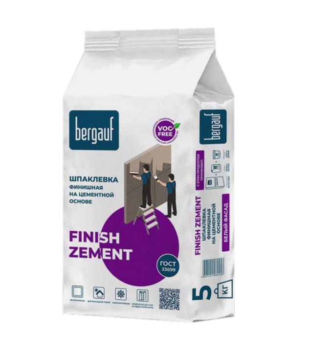 Шпаклевка цементная финишная Bergauf Finish Zement (5 кг)