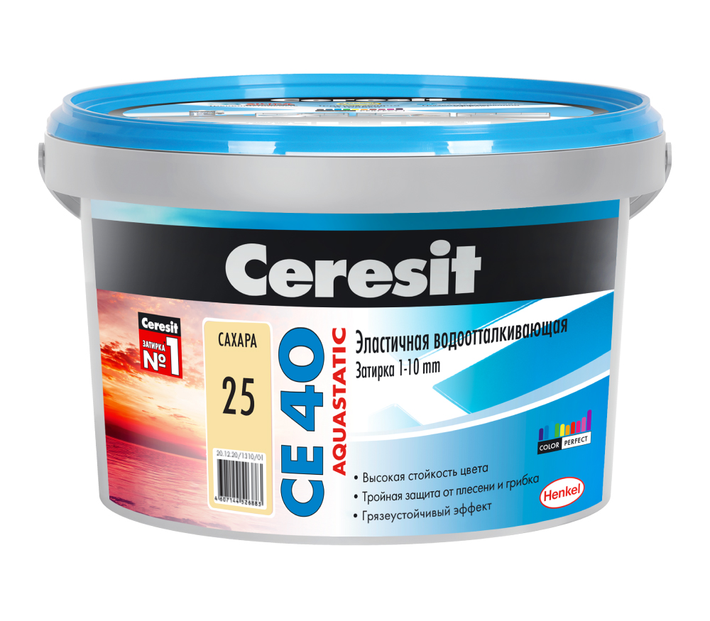 Затирка Aquastic Ceresit CE 40, сахара 25 (2кг)